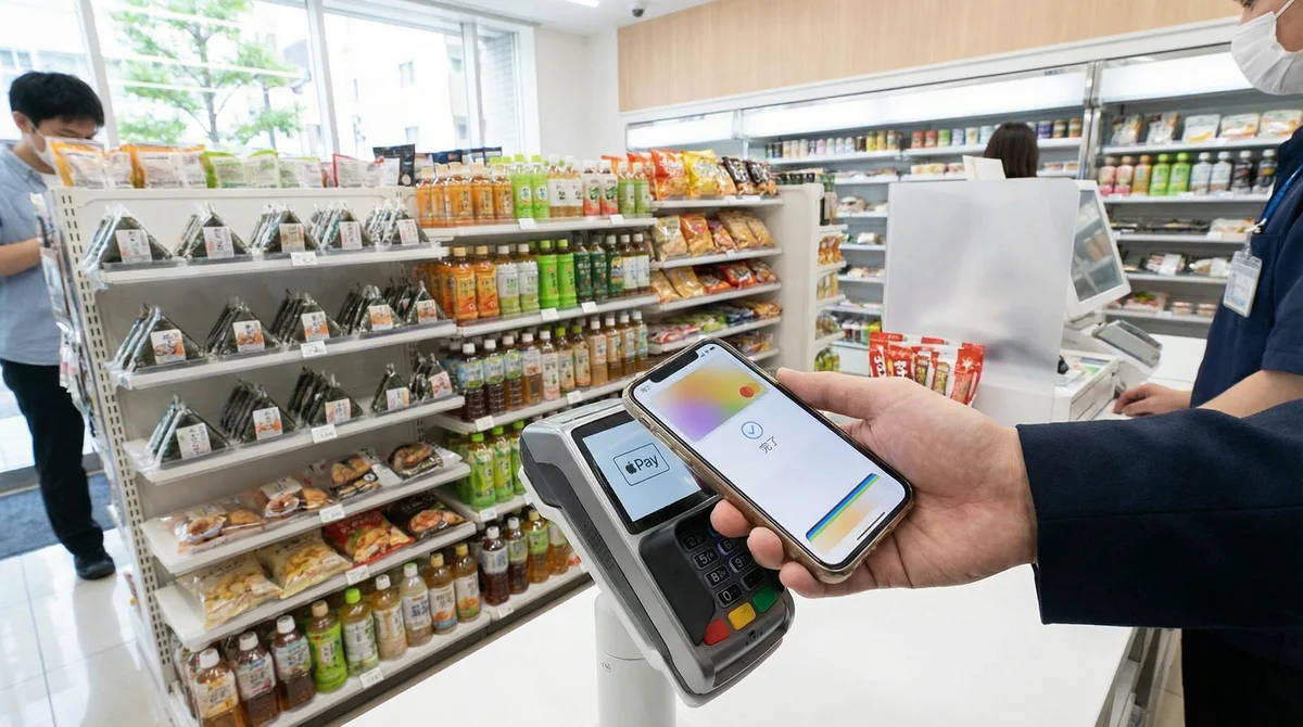 コンビニで仮想通貨カード非接触決済